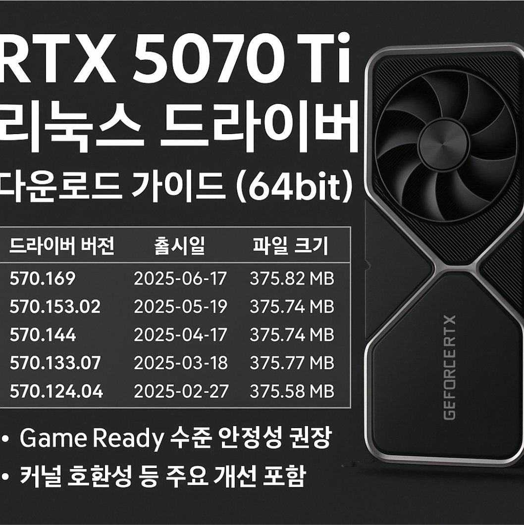 RTX 5070 Ti 리눅스 드라이버