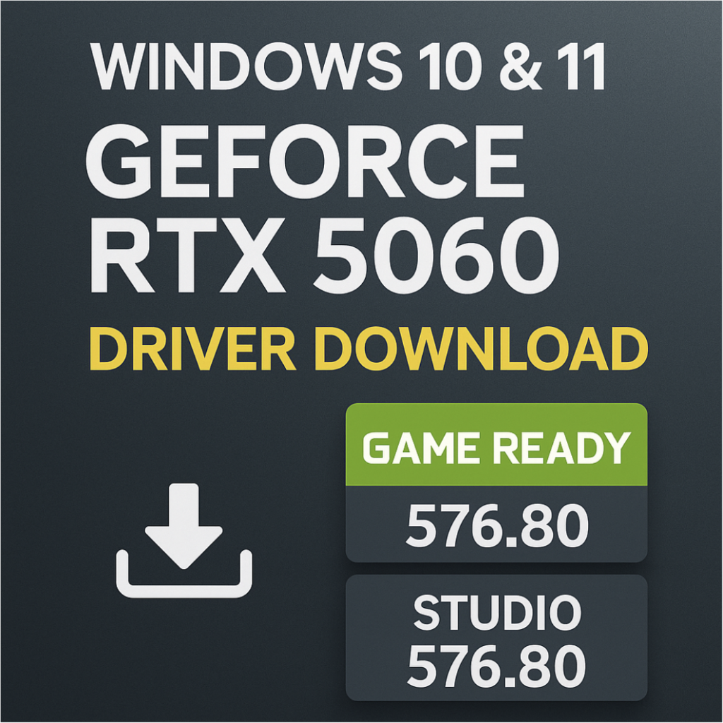 rtx 5060 드라이버 다운로드